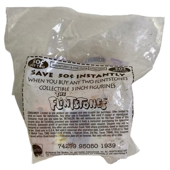 Vintage McDonald's The Flintstones Happy Meal Toys Set of 3 - Picture 4 of 7